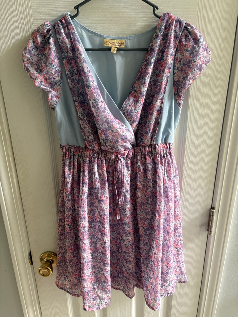 Vera Wang Princess Light Blue Chiffon Dress